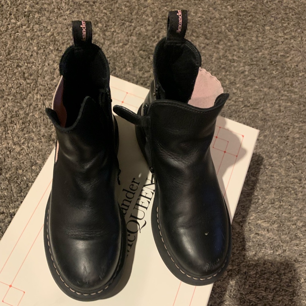 Alexander McQueen Kid Leather Boots